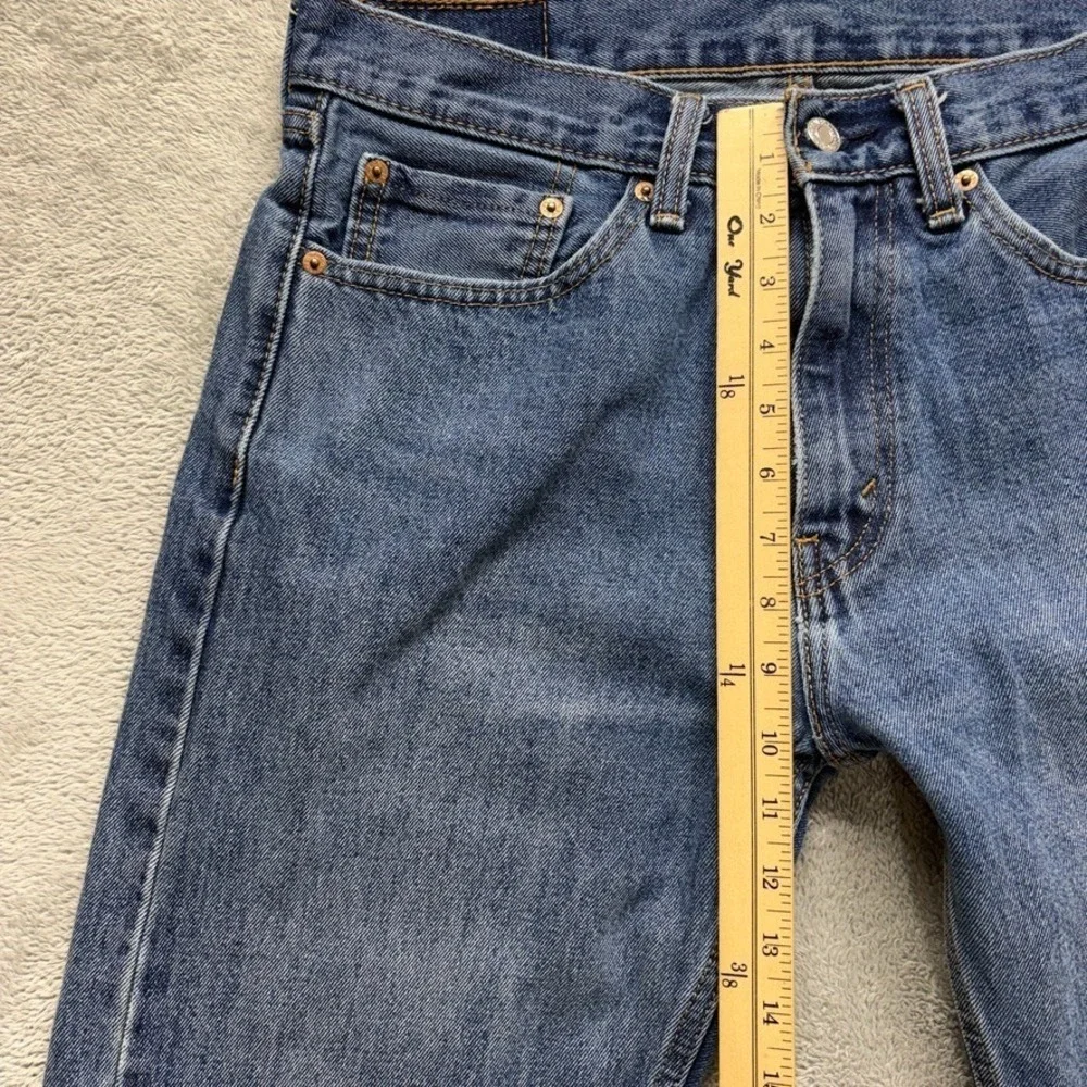 Levis 505 Jeans Mens 32X34 Blue Regular Straight Mid Rise Medium‎ Wash Denim